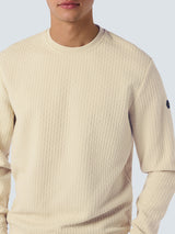 Sweater with Crew Neck and Jacquard Pattern: Comfort and Style in One | Cement