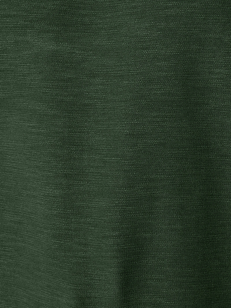 Round Neck Sweater with Garment Dyed and Stone Washed Finish | Dark Green