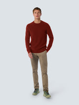 Round Neck Pullover: Rib Knit Structure and Super Soft Touch | Rusty