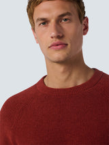 Round Neck Pullover: Rib Knit Structure and Super Soft Touch | Rusty