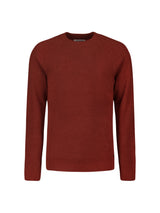 Round Neck Pullover: Rib Knit Structure and Super Soft Touch | Rusty