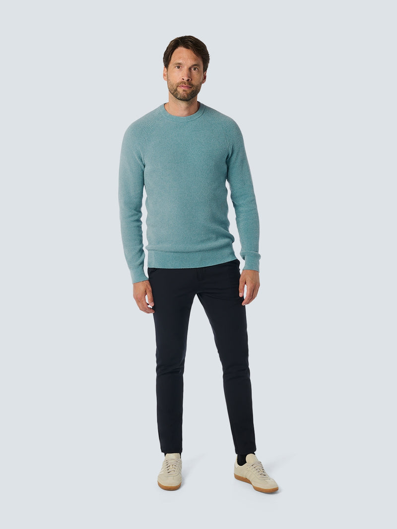 Round Neck Pullover: Rib Knit Structure and Super Soft Touch | Cloud