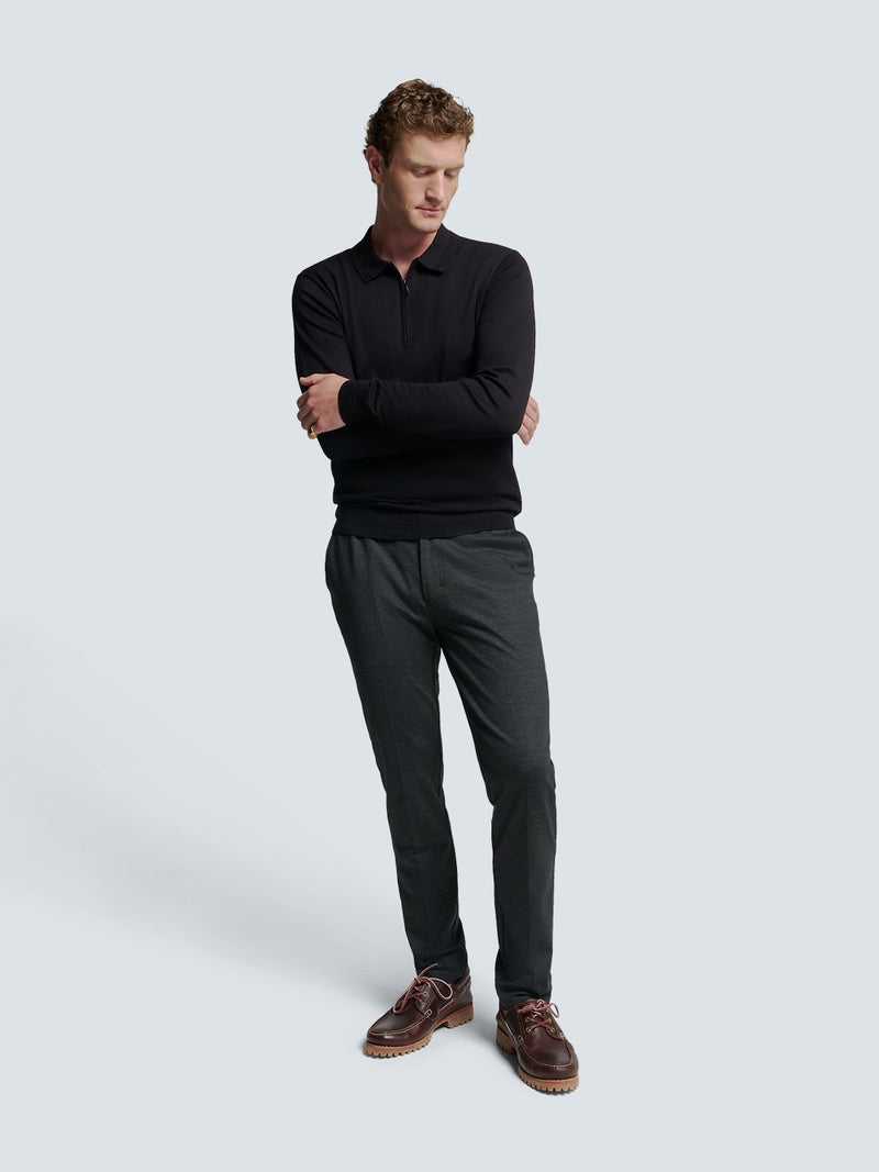 Stylish Polo with Half Zip: For Every Occasion | Black