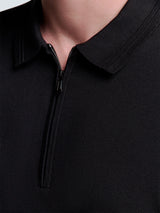 Stylish Polo with Half Zip: For Every Occasion | Black