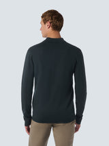 Long Sleeve Polo Pullover with Button Closure: Stylish Comfort | Night