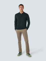 Long Sleeve Polo Pullover with Button Closure: Stylish Comfort | Night