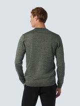 Round Neck Pullover: Two-Tone Melange and Comfortable Fit | Smoke