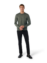 Round Neck Pullover: Two-Tone Melange and Comfortable Fit | Smoke