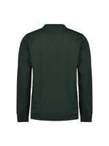 Round Neck Pullover: Two-Tone Melange and Comfortable Fit | Dark Green