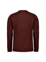 Round Neck Pullover: Two-Tone Melange and Comfortable Fit | Rusty