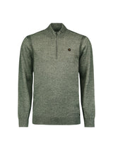 Pullover with Half Zip and Two-Tone Melange: Comfort and Style Combined | Smoke