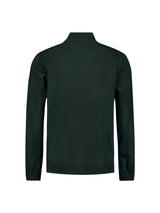 Pullover with Half Zip and Two-Tone Melange: Comfort and Style Combined | Dark Green