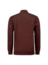 Pullover with Half Zip and Two-Tone Melange: Comfort and Style Combined | Rusty