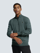 Pullover with Half Zip and Two-Tone Melange: Comfort and Style Combined | Cloud