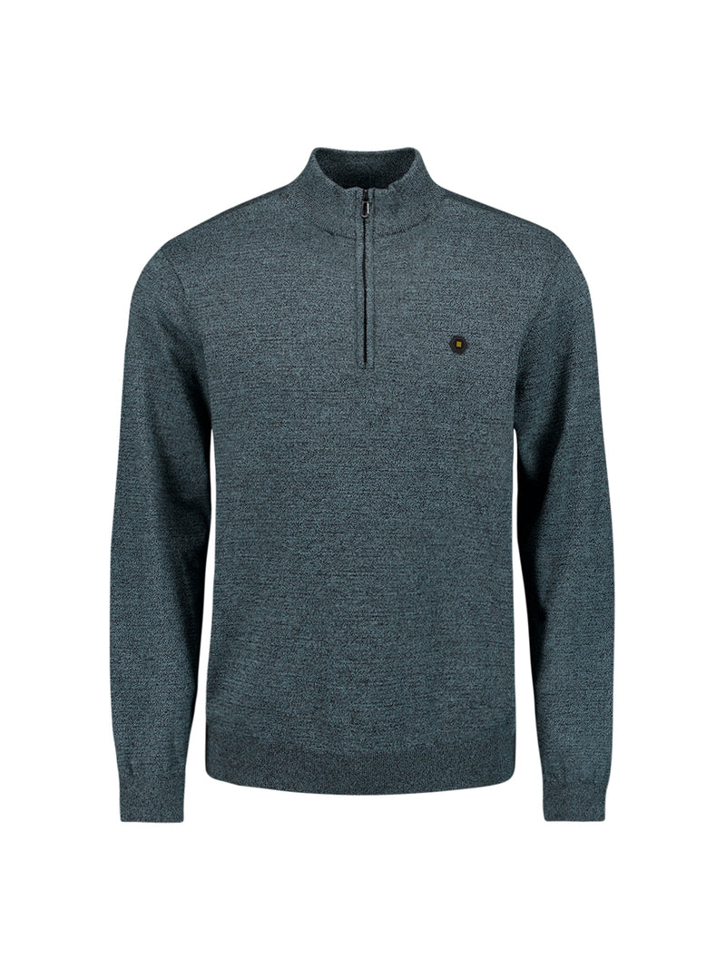 Pullover with Half Zip and Two-Tone Melange: Comfort and Style Combined | Cloud