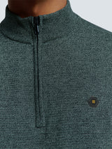 Pullover with Half Zip and Two-Tone Melange: Comfort and Style Combined | Cloud