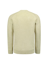 Two-Tone Jacquard Sweater with Round Neck and Wool: Timeless Style and Warmth | Cement