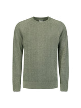 Round Neck Sweater in Two-Tone Chenille: Luxury and Comfort Combined | Smoke