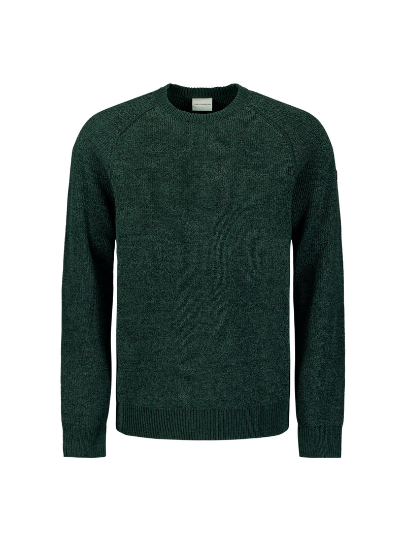 Round Neck Sweater in Two Tone Chenille Luxury and Comfort Combined No Excess