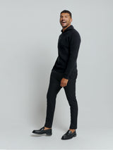 Half Zip knit in Two-Tone Wool: Elegance and Comfort Combined | Night