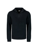 Half Zip knit in Two-Tone Wool: Elegance and Comfort Combined | Night