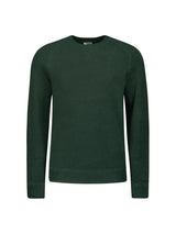 Melange Wool Sweater with Crew Neck: Timeless Comfort and Elegance | Dark Green