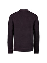 Melange Wool Sweater with Crew Neck: Timeless Comfort and Elegance | Aubergine