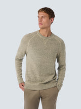 Melange Wool Sweater with Crew Neck: Timeless Comfort and Elegance | Cement