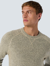 Melange Wool Sweater with Crew Neck: Timeless Comfort and Elegance | Cement