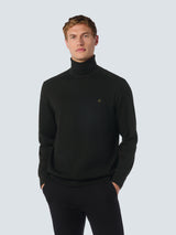 Two-Tone Melange Turtleneck: Elegant Warmth and Timeless Style | Black