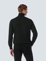 Two-Tone Melange Turtleneck: Elegant Warmth and Timeless Style | Black