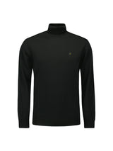 Two-Tone Melange Turtleneck: Elegant Warmth and Timeless Style | Black