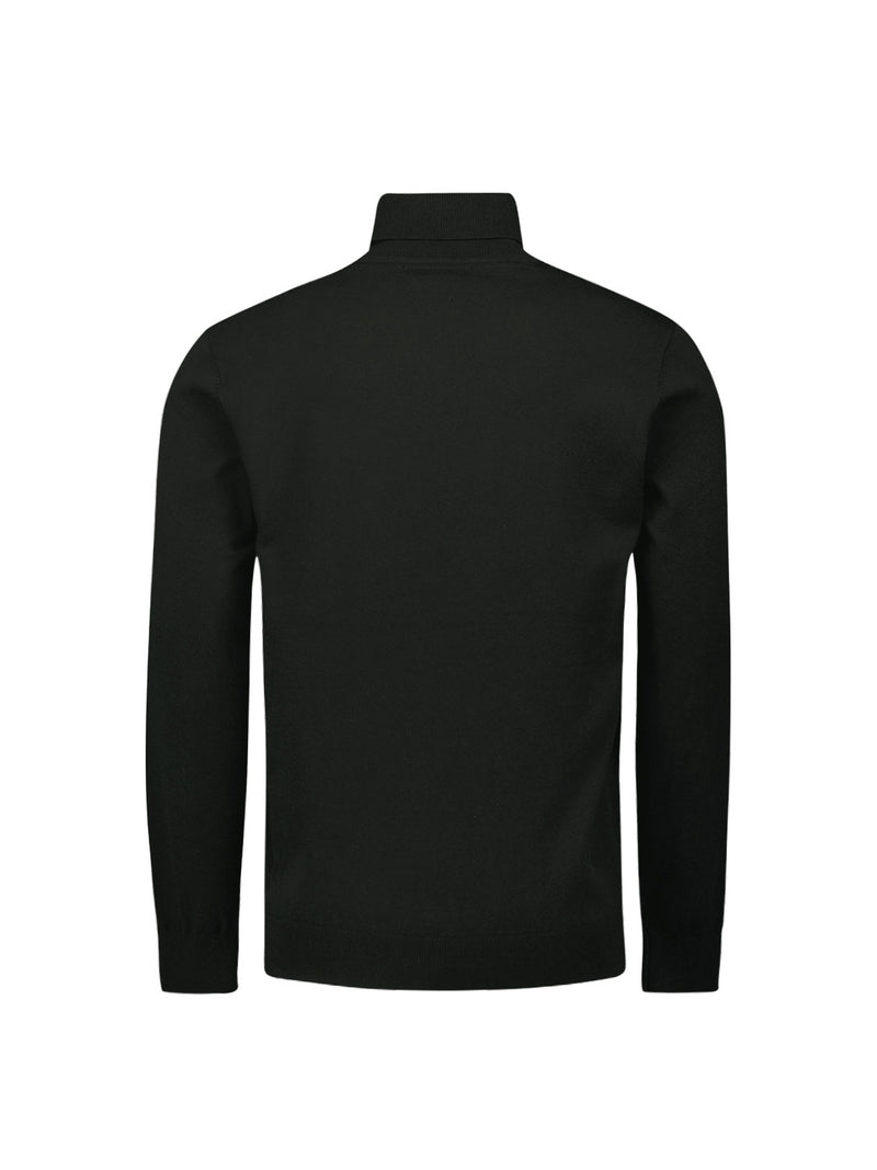 Two-Tone Melange Turtleneck: Elegant Warmth and Timeless Style | Black