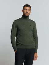 Two-Tone Melange Turtleneck: Elegant Warmth and Timeless Style | Smoke