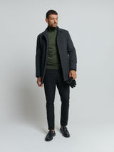 Two-Tone Melange Turtleneck: Elegant Warmth and Timeless Style | Smoke