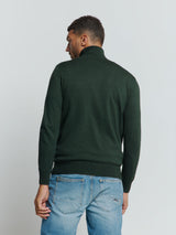 Two-Tone Melange Turtleneck: Elegant Warmth and Timeless Style | Dark Green