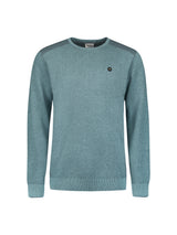 Round Neck Pullover with Refined Two-Tone Jacquard | Cloud