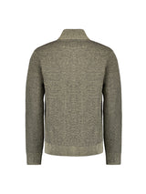 Half-Zip Knit in Two-Tone Mélange: Stylish Warmth and Versatility | Stone