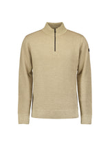 Half-Zip Knit in Two-Tone Mélange: Stylish Warmth and Versatility | Cement