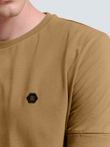 Round Neck T-Shirt: Modern Oversized Fit & Luxuriously Soft Feel | Khaki