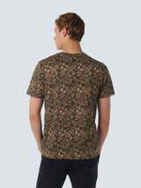 No Excess T-shirt with Floral Print for Stylish Casual Looks | Khaki