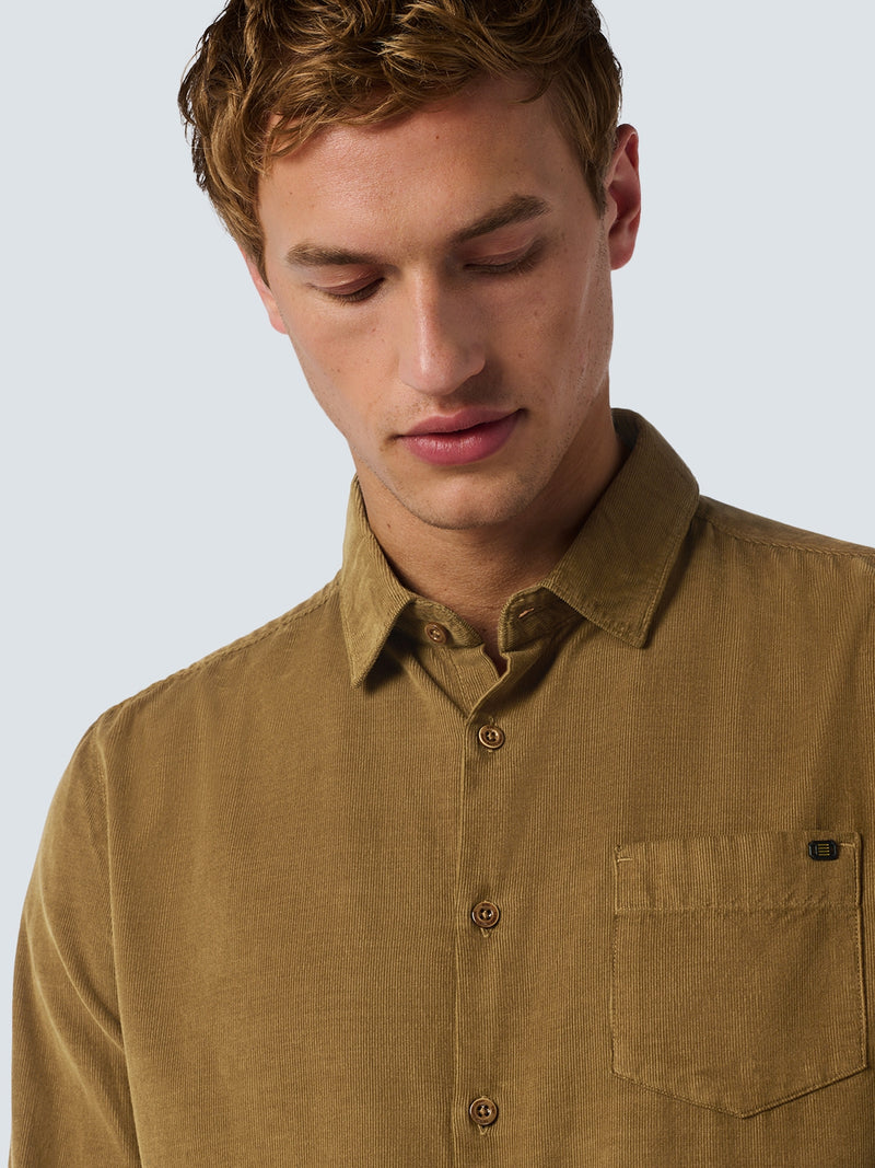 Corduroy Shirt - Stylish and Comfortable | Khaki