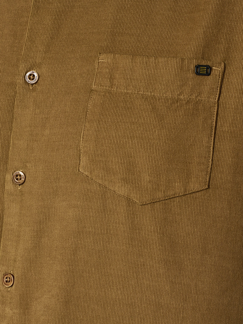 Corduroy Shirt - Stylish and Comfortable | Khaki