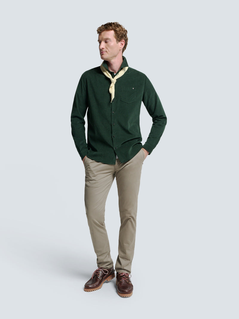 Corduroy Shirt - Stylish and Comfortable | Dark Green