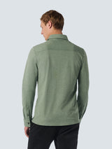 Stylish Jersey Melange Shirt with Stretch - Perfect for Any Occasion | Dark Green