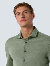 Stylish Jersey Melange Shirt with Stretch - Perfect for Any Occasion | Dark Green