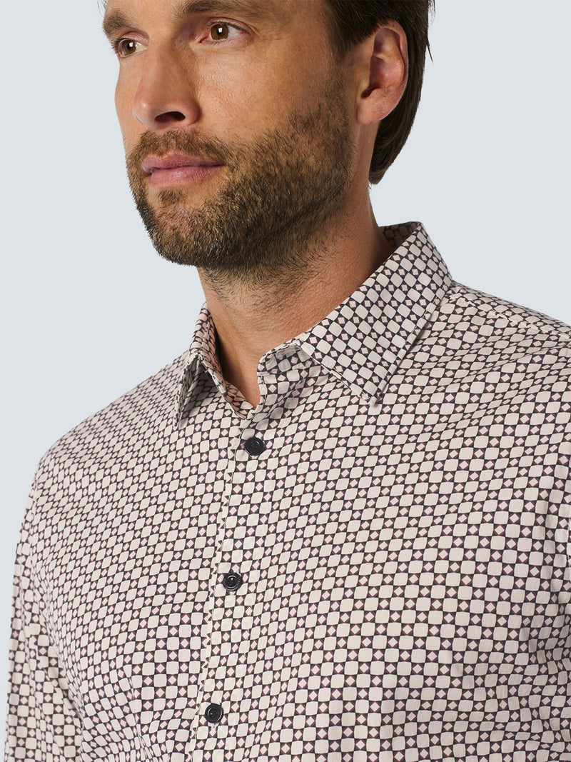 Shirt with Graphic Pattern - Stylish for Winter | White