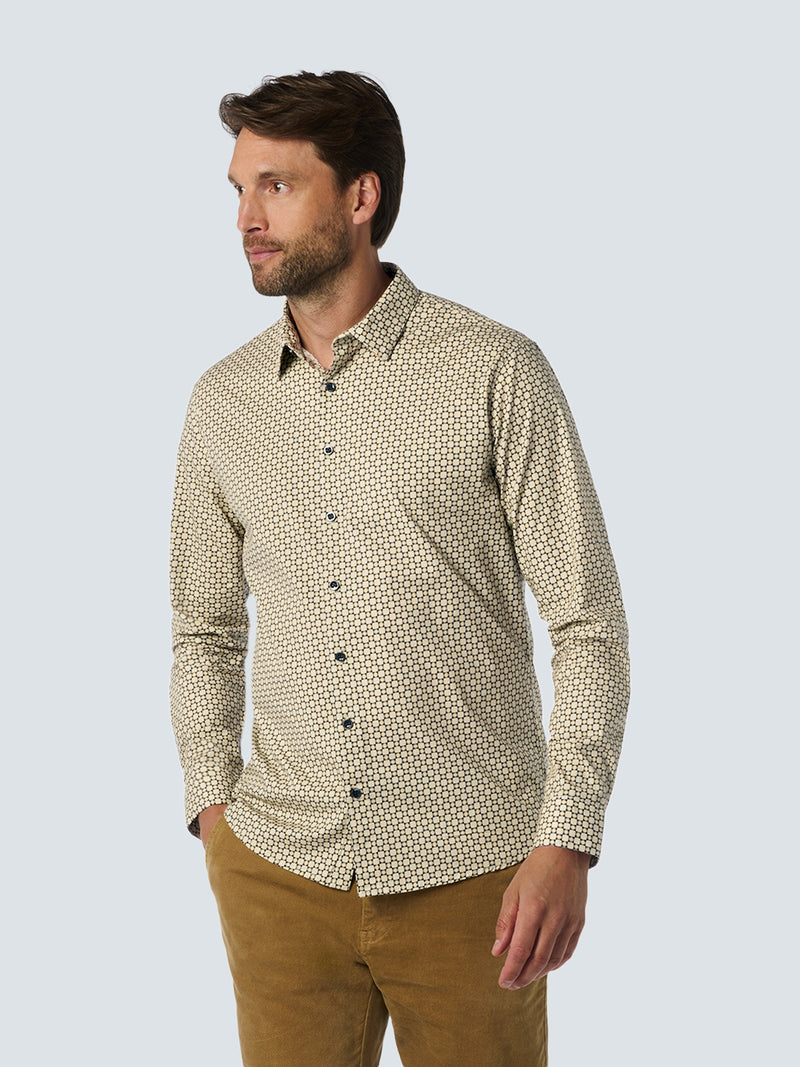 Shirt with Graphic Pattern - Stylish for Winter | Cement