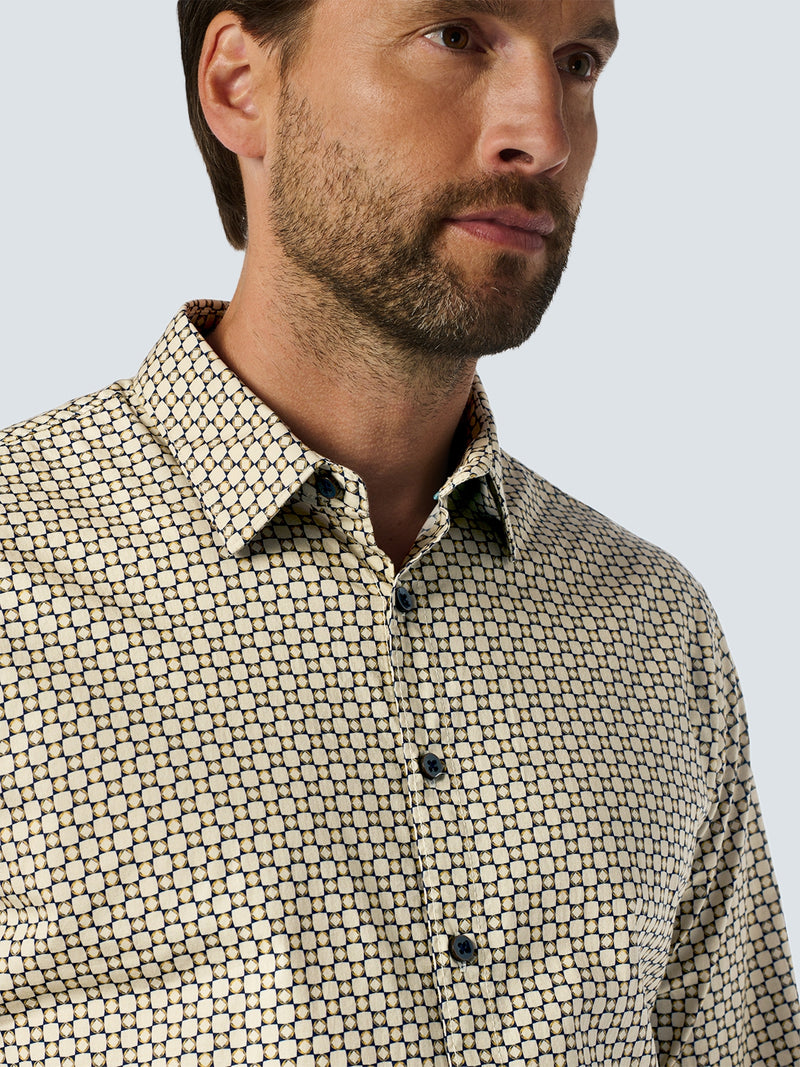 Shirt with Graphic Pattern - Stylish for Winter | Cement