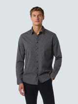 Stylish Winter Shirt with Dynamic All-Over Pattern | Black